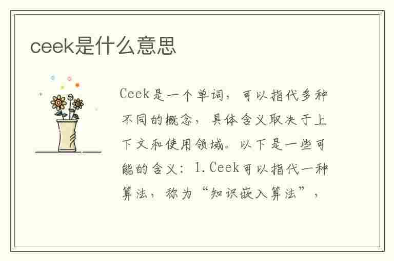 ceek是什么意思(ceek什么意思中文意思)